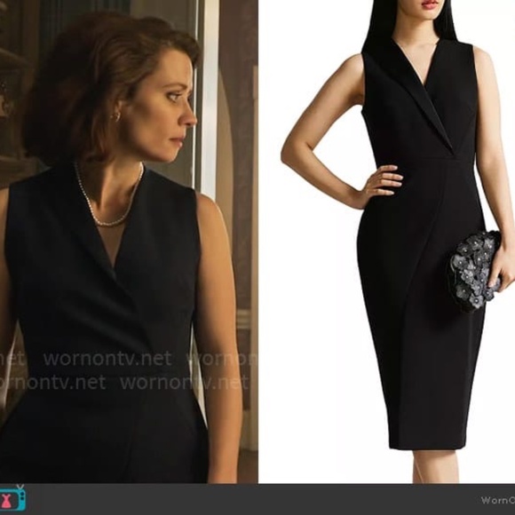 Ted Baker London Tilolah Black Sheath Dress Sz 4 - Picture 1 of 9